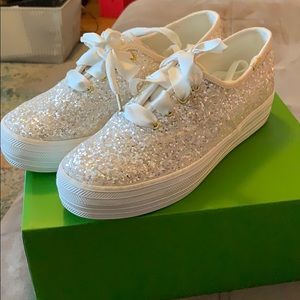 Keds x Kate spade glitter platform sneakers